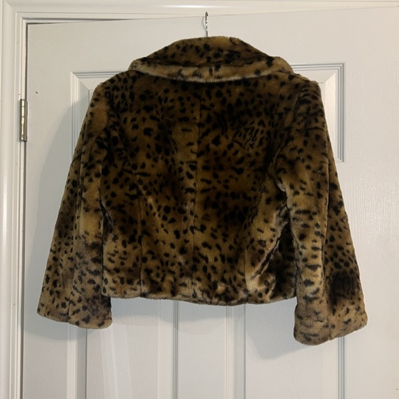 LOFT Leopard Print Faux Fur Jacket - Picture 4 of 6